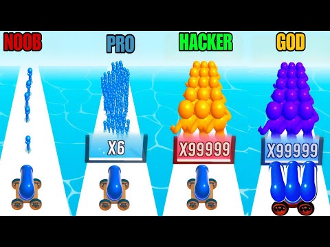 Amazing Gameplay NOOB VS PRO VS HACKER VS GOD In Mob Control 2025