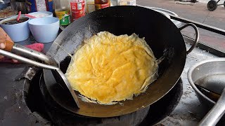 에그 오믈렛! 현지 음식 달인의 기술 / egg omelet! local food master skills - thai street food