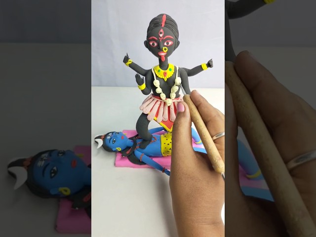 DIY clay Kali Mata Idol #shorts class=