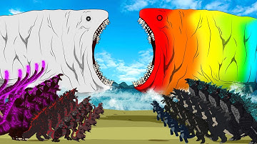 TEAM BLOOP, SHIN GODZILLA vs TEAM BLOOP RAINBOW, GODZILLA |Monsters Ranked From Weakest To Strongest