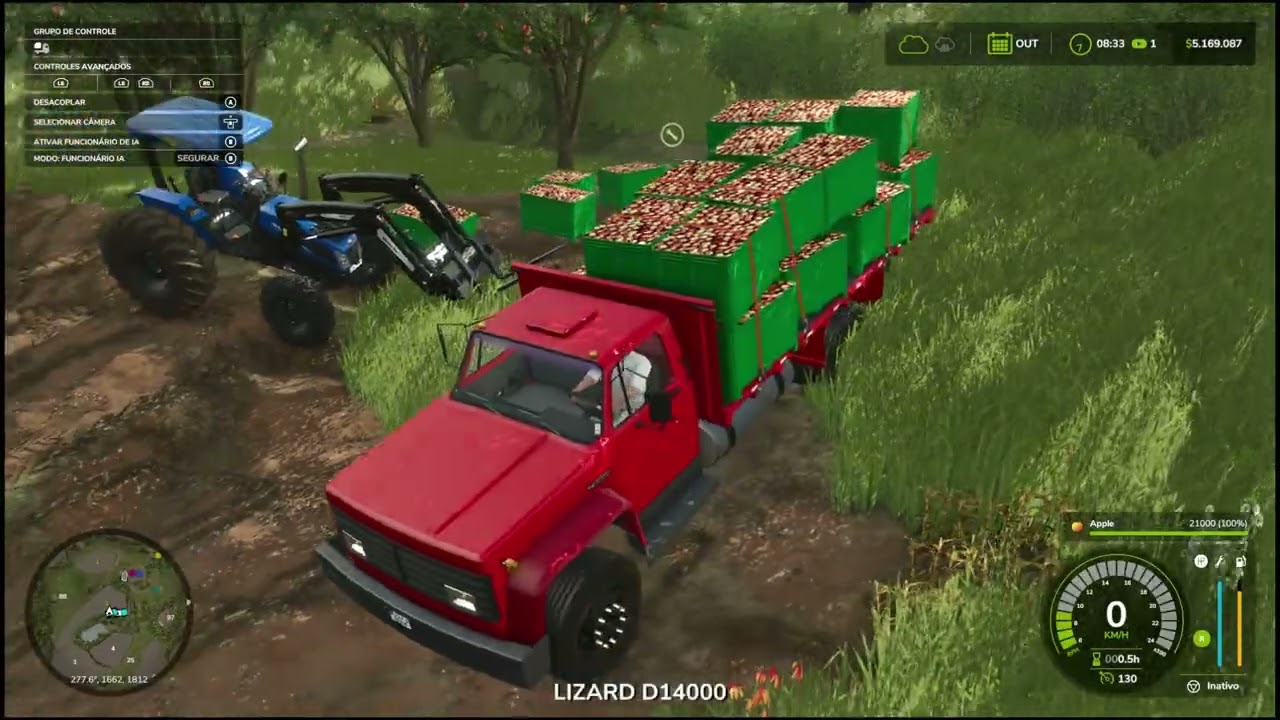 fs25 plantei uns pomares de maçãs quase meu trator ford nao sobe o morro carregado