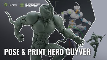 Pose & Print Hero Guyver with ZBrush Pose Tools and Character Creator