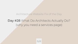 Information Architecture Website Fix:  Day 28 of 30 Update