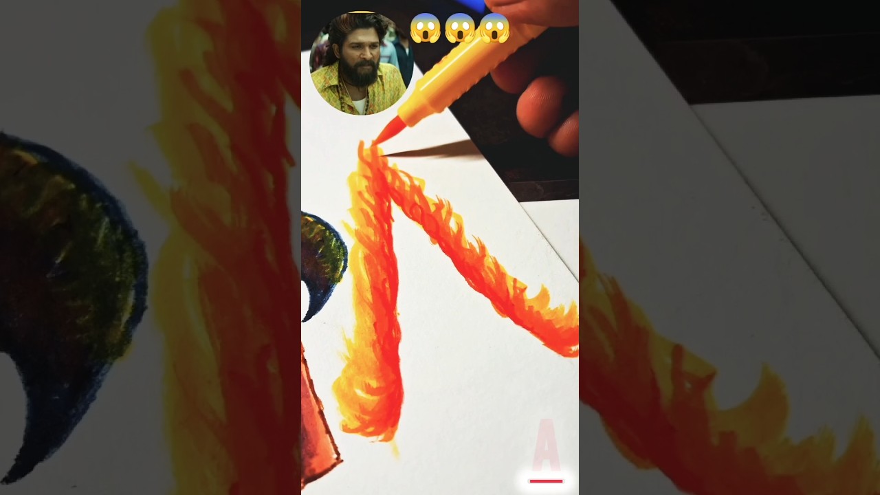 Pushpa 2 Wildfire Drawing 😱 😱 😱 | Kissik Song 