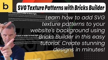 Quick and Easy SVG Texture Patterns with Bricks Builder