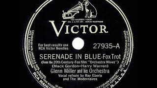 Miniatura del video "1942 HITS ARCHIVE: Serenade In Blue - Glenn Miller (Ray Eberle & Modernaires, vocal)"