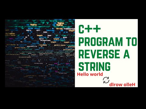 C++ program to reverse a string || Basics of C++
