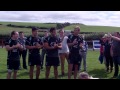 Connacht players sing the Green and Red of Mayo