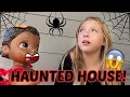 BABY ALIVE goes to a HAUNTED HOUSE with the SPIDERS! The Lilly and Mommy Show! HALLOWEEN KIDS SKIT!