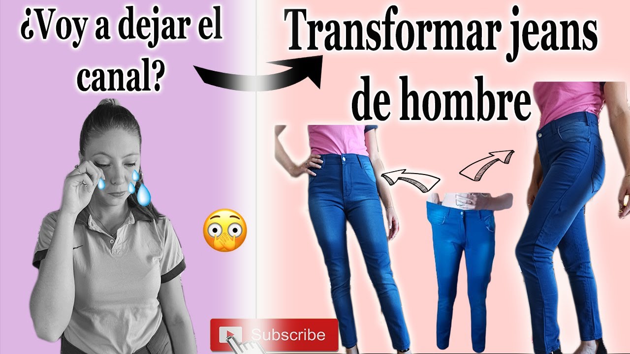 DIY, Transformar jeans de hombre para mujer, Cómo achicar jeans
