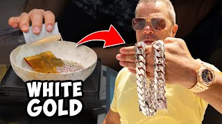 Making a White Gold Cuban Chain - This Process is Insane!
