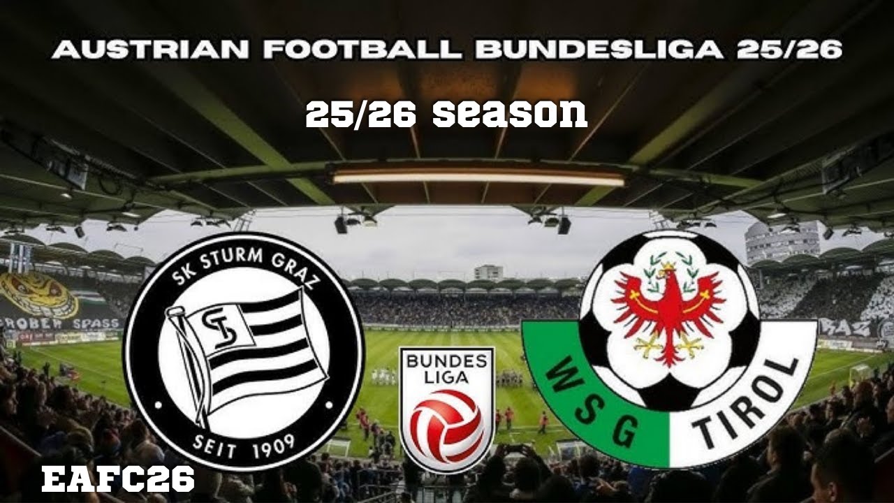 EAFC 26 – Tirol vs Sturm Graz | Austrian Bundesliga Match (No Commentary | 1080p)