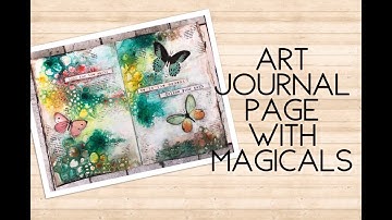 Art journal page with magicals - process video