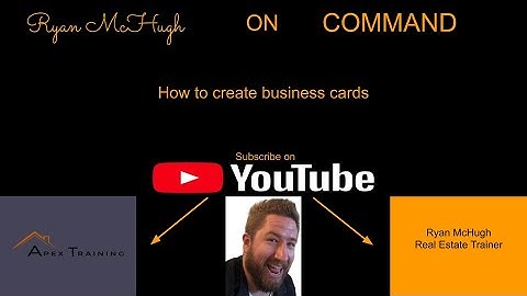 Ryan McHugh on Command-How to create business cards
