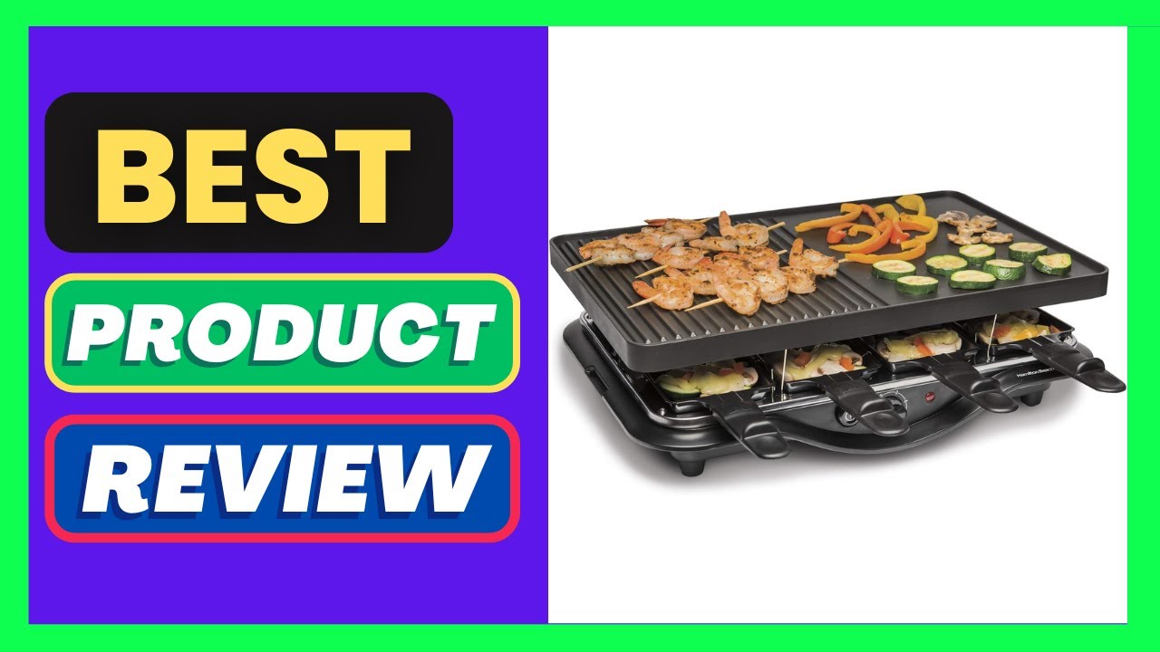 Hamilton Beach Electric Indoor Raclette Table Grill, 200 sq. in. PFAS-Free