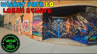 Walking from Wicker Park to Logan Square at Sunset | 4K Chicago