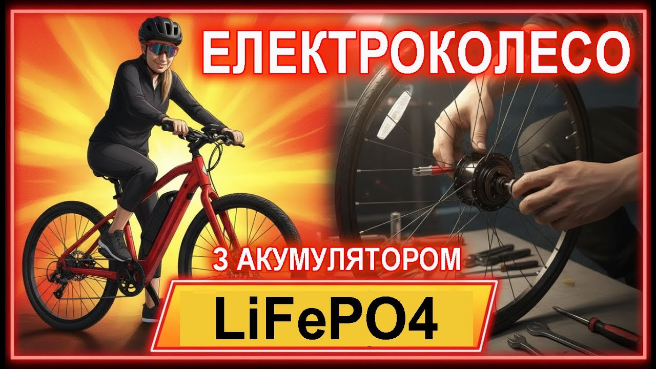 Електронабір з LiFePO4 акумулятором - надійний, довговічний, безпечний - 350Вт 48В 6Аh