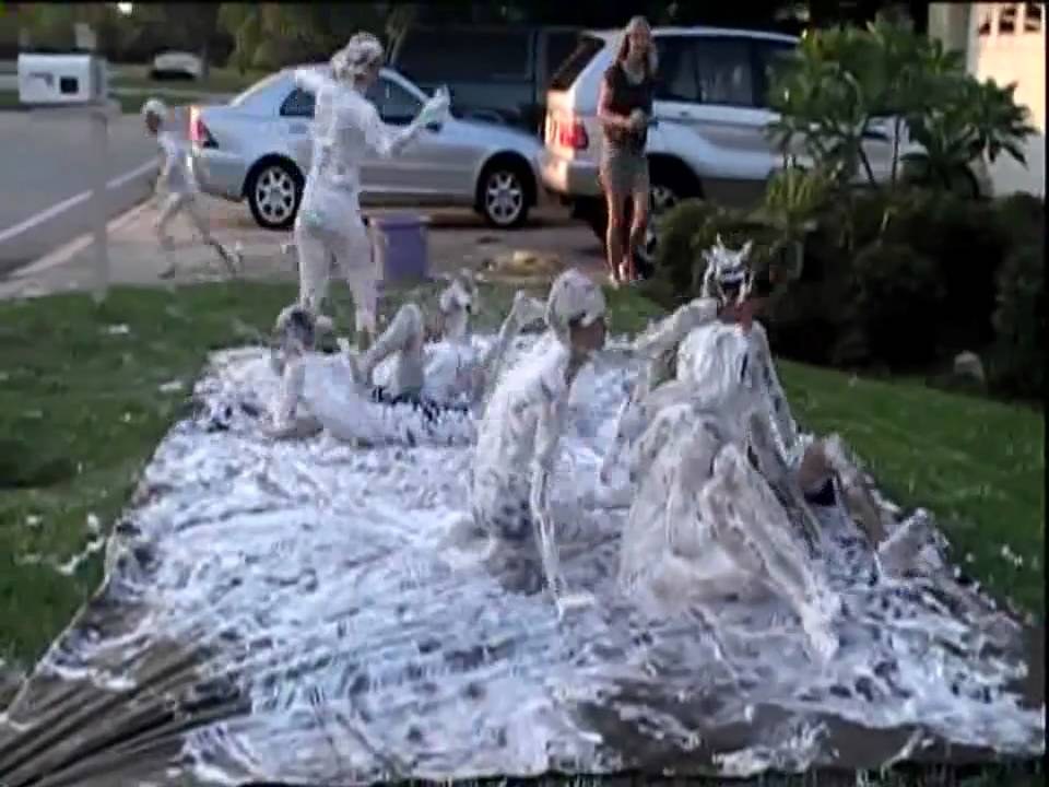 shaving cream fight YouTube