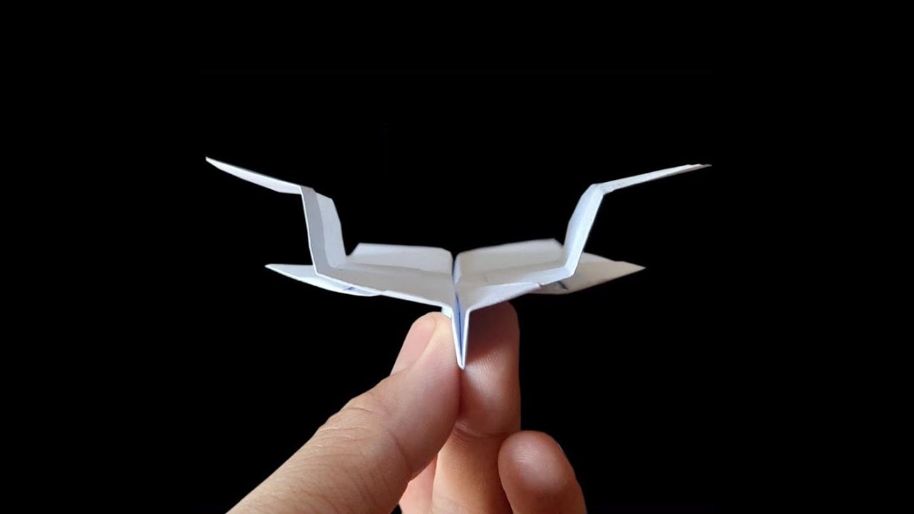 Оригами из бумаги самолет бумеранг схема