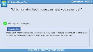 Fuel-Saving Driving Technique Explained | UK Driving Theory Test
