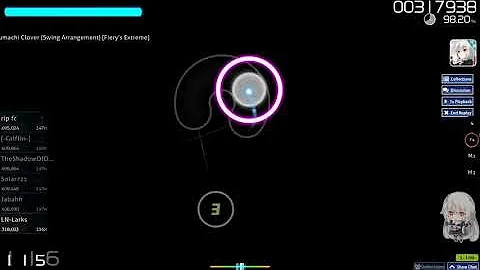 【osu!】春待ちクローバー(Swing Arrangement)[Fiery's Extreme] HD S pp208