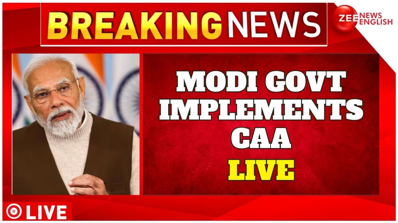 Breaking News LIVE: Central Notifies Implementation Of CAA | Live News | Zee News English LIVE