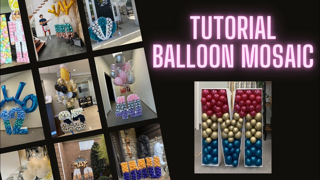 Step by Step Balloon Mosaic Tutorial - How To Make a Mosaic Number and Letters 2023