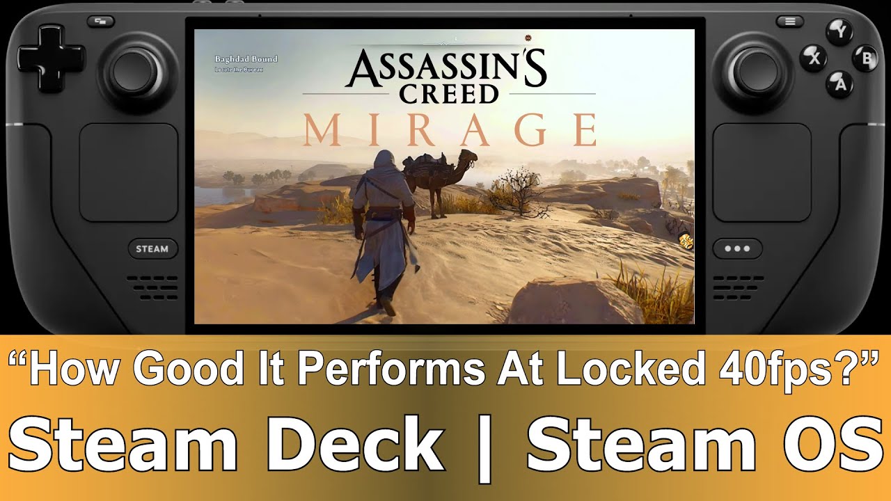 Assassin's Creed Mirage Initial Gameplay on Steam Deck 