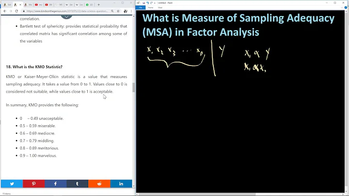 Question 17 -  What is KMO Statistic in Factor Analysis