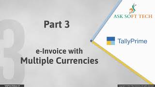 How to Generate an e Invoice for Export Sales Using TallyPrime   Ask Soft Tech   Ask Tally screenshot 2
