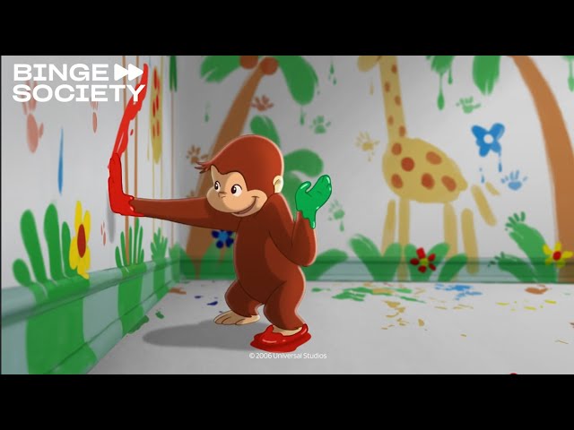 Curious George | George paints the apartment | Cartoon For Kids class=
