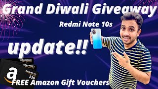 Grand Giveaway 2021 : Get A Chance To Win Redmi Note 10s || Diwali? Celebration  Redminote10s