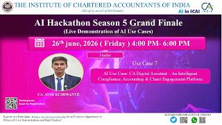 🤖AI Hackathon S 5 G.Finale UC 06: Digital Assistant—An Intelligent Compliance by CA. AVSR KUSHWANTH