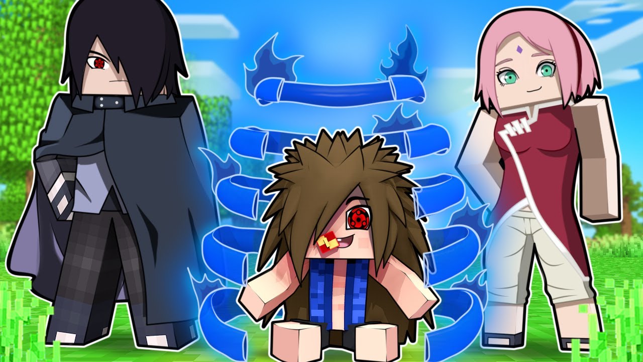 O FILHO de SASUKE e SAKURA Virou o MADARA UCHIHA no NARUTO Minecraft