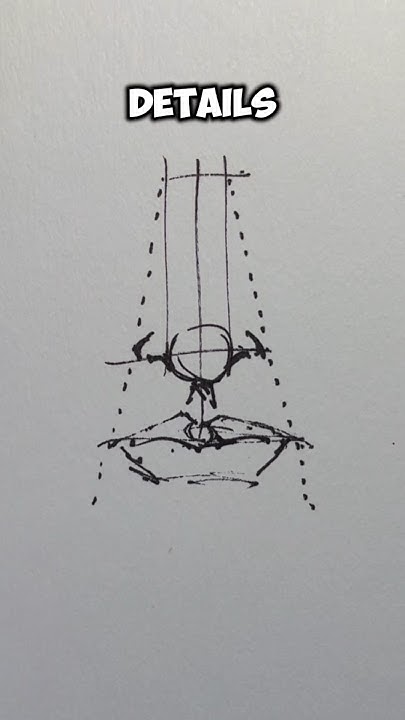 How to draw a 👃🏻 & 👄 - YouTube