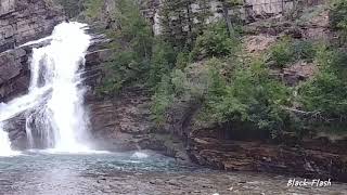 Canada Day, Cameron Falls Daredevil, jumps off Slippery cliff into 2 or3 degrees Celsius water