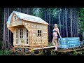 6 MONTHS PREGNANT & BUILDING an OFF GRID FOREST CABIN for BABY | What We Do at Night - Ep. 145