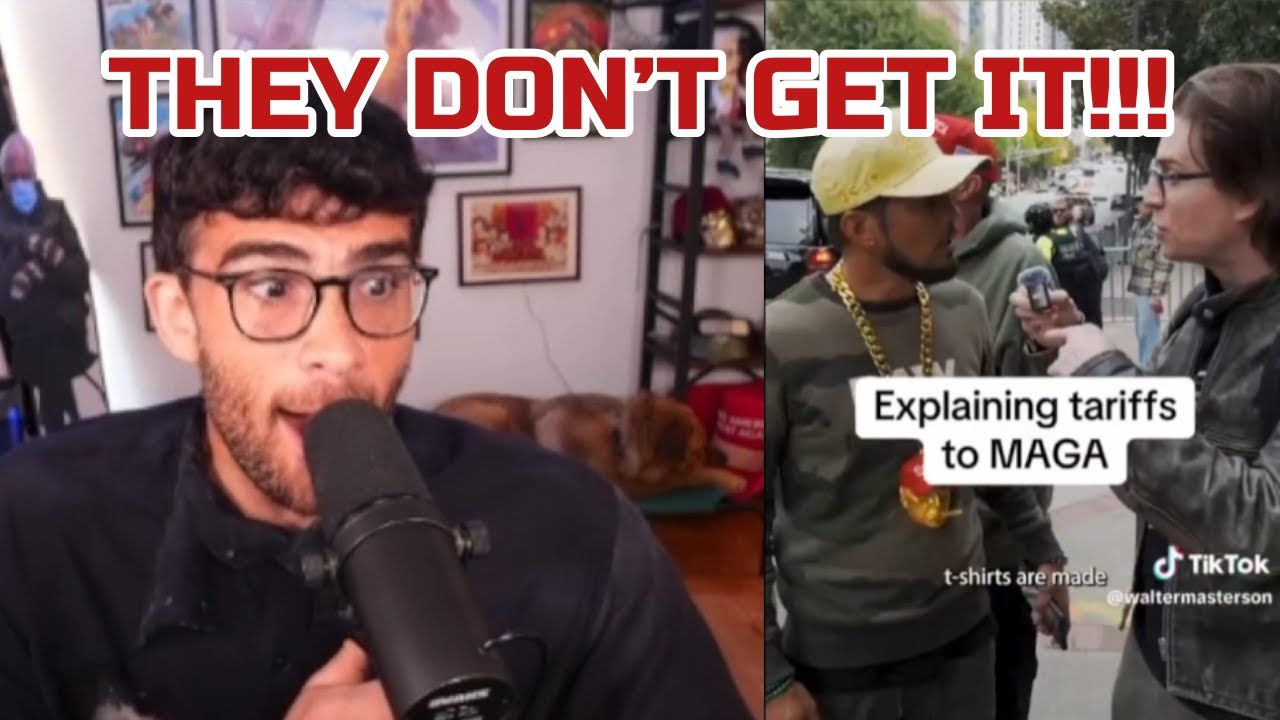 Maga Merch Seller CAN'T Explain Tariffs | HasanAbi Reacts To Walter Masterson