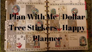 Plan With Me | Dollar Tree Stickers | Happy Planner
