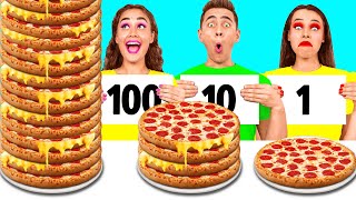 100 Layers of Food Challenge | Epic Food Battle by KaZaZa Challenge