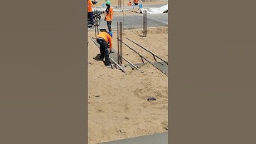 Technical casting lean concrete of fence beam