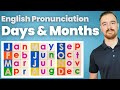 Days and months in english are you pronouncing them correctly