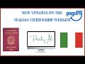 New updates on the Italian Citizenship website | Nuovi aggiornamenti sul portale ali | PagoPa online