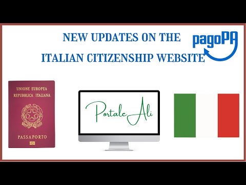 New updates on the Italian Citizenship website | Nuovi aggiornamenti sul portale ali | PagoPa online