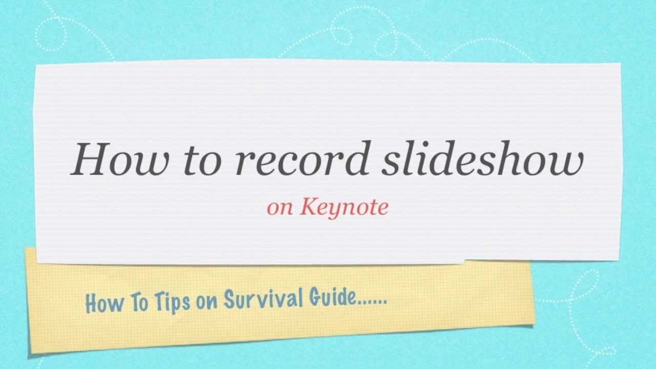 record presentation in keynote