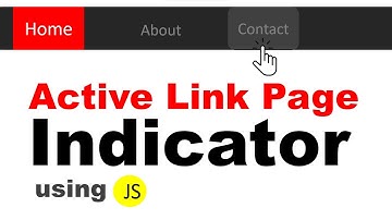 How to create active link indicator  - Active link indicator using JS