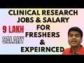 Clinical research jobs  clinical research course after bpharm   fresher salary  career growth