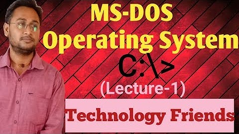Define Operating System | | Introduction to MS-DOS(Lecture-1)