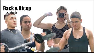 Back &amp; Bicep Routine W/Friends!!