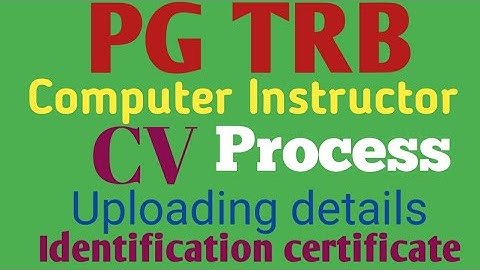 PG TRB/Computer Science /How to face CV